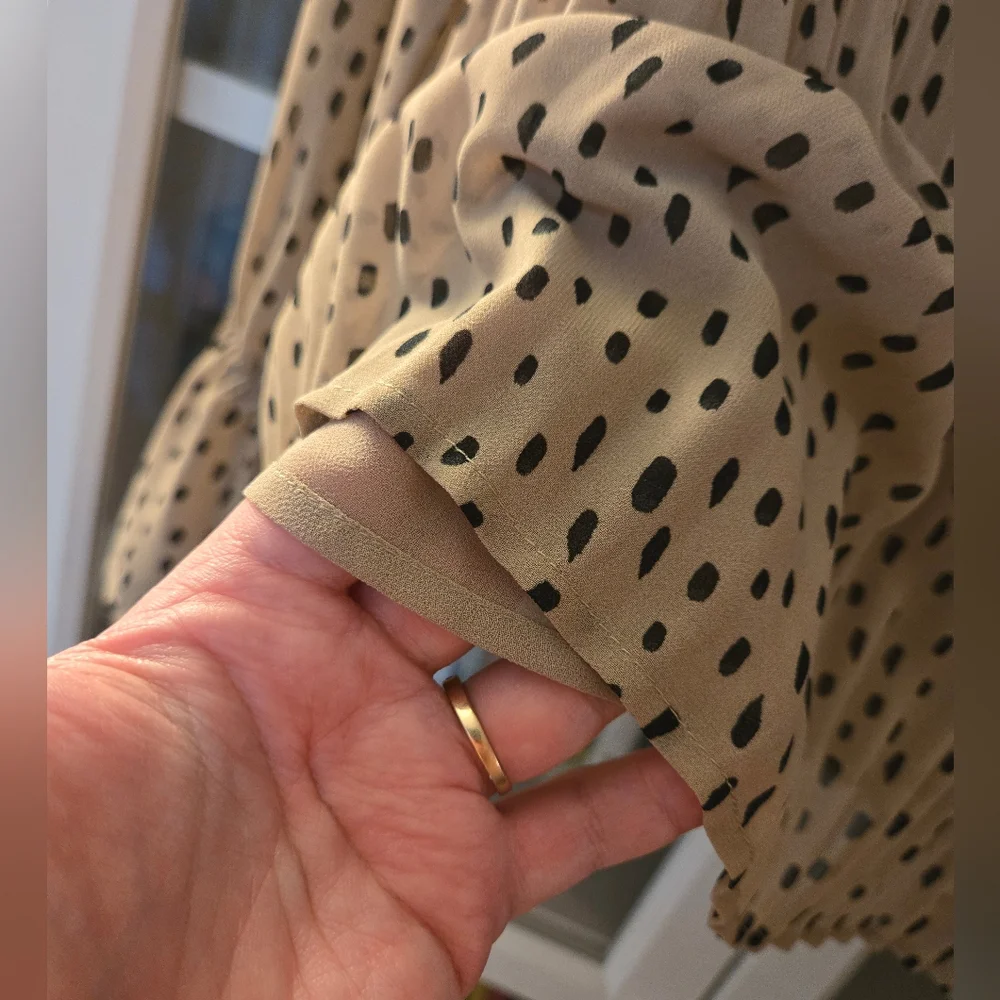 Polka Dot Long-Sleeve Pleated Blouse by InWear Copenhagen - Picture 9 of 13